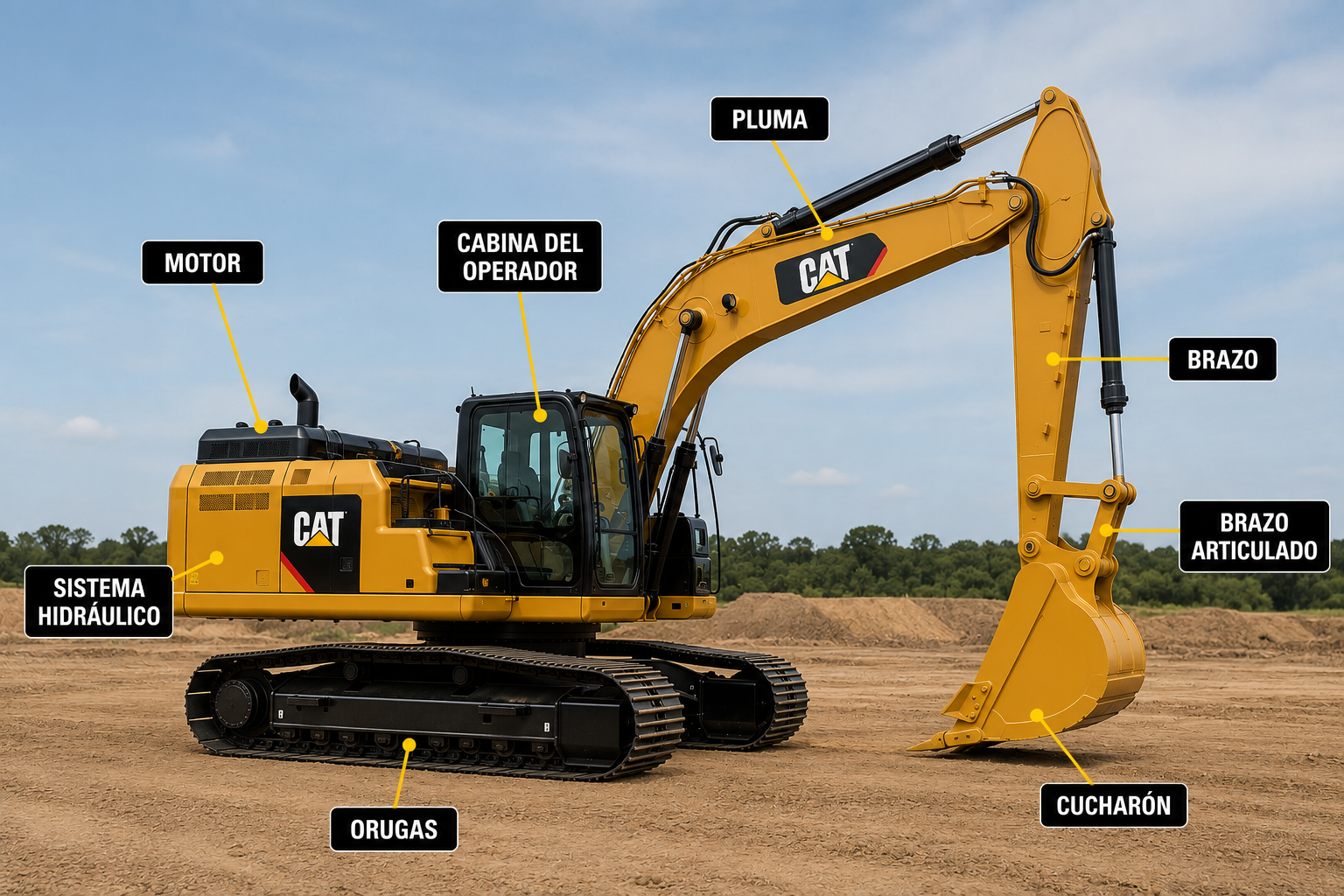 Partes de una Excavadora CAT